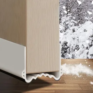 MININUSI Tür Zugluftstopper, 100 cm Weiß Türdichtung, für kaltes Wetter Haustür, Kann zugeschnitten werden mit Aufkleber Türluftstopper
