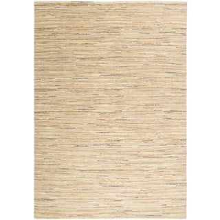 Cazaris Wollteppich, Gelb, Textil, Streifen, rechteckig, 140x200 cm, für Fußbodenheizung geeignet, Teppiche & Böden, Teppiche, Naturteppiche