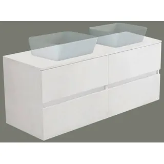 progettobagno Evo 54 Modular Doppel-Waschtischkonsole 140 cm, Badmöbel, MB54E1402LTBI,