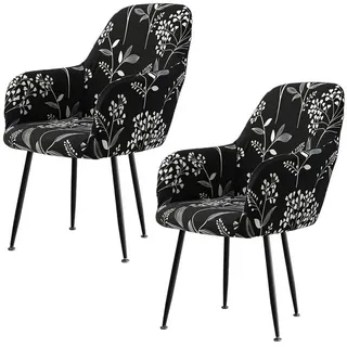 luxuskollektion Stuhlhusse Stretch Samt 2er Set