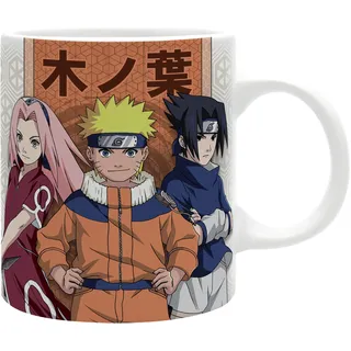 ABYSTYLE Naruto Tasse 320 ml Konoha vs Suna – Offizielles Produkt – Keramiktasse mit Sublimationsdruck, hochwertig, langlebig