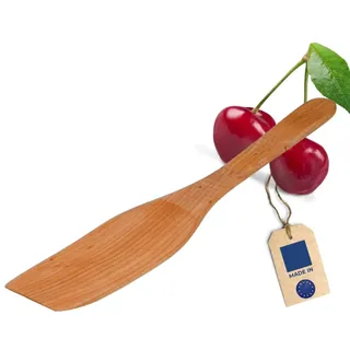 HOFMEISTER® Pfannenwender aus edlem Kirsch-Holz, 30 cm, antibakteriell, hitzebeständig & plastikfrei, Keine Kratzer in beschichteten Pfannen, kein Plastik im Essen, 100% Naturprodukt