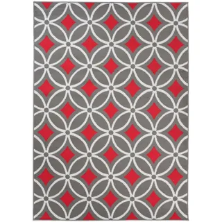 Tapiso Teppich, Rot, Textil, Grafikmuster, Rechteckig, 180x250 cm, Teppiche & Böden, Teppiche, Moderne Teppiche
