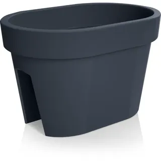 Prosperplast Blumentopf LOFLY RAILING Lang Anthrazit 39,6 cm