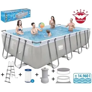 Stahlrahmen Pool-Set 549x280x122cm Happy People (77522)