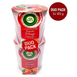 2x Airwick Geurkaars Essential Oils – Apple & Cinnamon 105gr - Blau