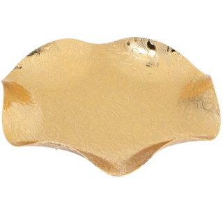 YOKAM Gold-Obstschale, Edelstahl-Obstschale, Handgalvanik, Edelstahl, schönes Muster, leicht zu reinigen für Partys