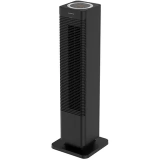Turmventilator mit Heizfunktion 2-in-1, WiFi, 80° Oszillation, Timer, Heizlüfter leise 2000W Keramik PTC Ventilator CoolHeat, energiesparend 2 St... - Schwarz