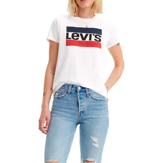 Levi's Damen The Perfect Tee T-Shirt,Sportswear Logo White,L