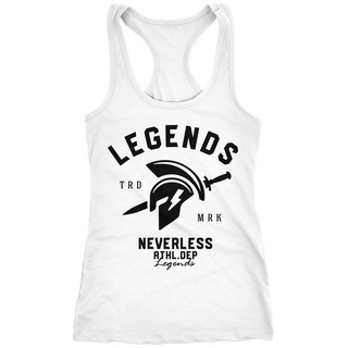 Neverless Tanktop Cooles Damen T-Shirt Legends Sparta Gladiator Gym Athletics Sport Fitness Neverless® weiß XXL