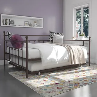 DHP Furniture Manila Metall-Tagesbett/Ausziehbett Bronze Doppel, 213 x 160 x 105cm (L x W x H)