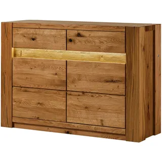 MASSIVMOEBEL24.DE Sideboard 123 x 85 x 40 cm Braun