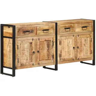 vidaXL Mangoholz Massiv Sideboard 4 Schubladen 4 Türen Kommode Anrichte Schrank Beistellschrank Mehrzweckschrank Standschrank 172x35x80cm