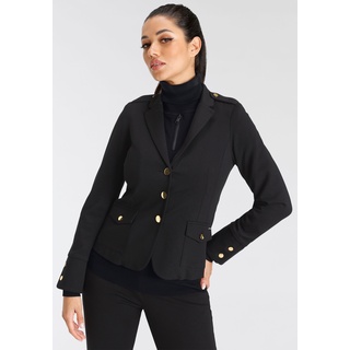 Jerseyblazer BRUNO BANANI Gr. 34, schwarz Damen Blazer im Uniform-Stil NEUE KOLLEKTION