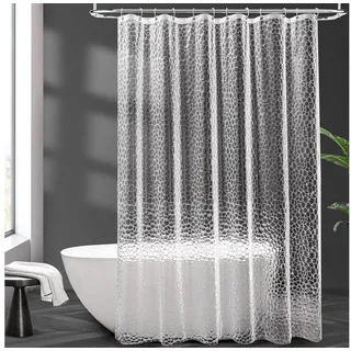 FOUORTUNATE-BEE Duschvorhang Transparenter Duschvorhang 180x200 cm wasserabweisend Bad, Duschvorhang für Badewanne Dusche Badezimmer Trennvorhang klar