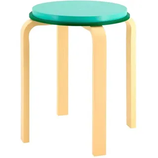 Remember Hocker Max Ø 40 cm Holz Gelb