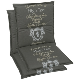 Sesselauflage GO-DE "High Tea" Polsterauflagen Gr. B/H/T: 100 cm x 8 cm x 50 cm, grau Gartenstuhlauflagen Polsterauflagen