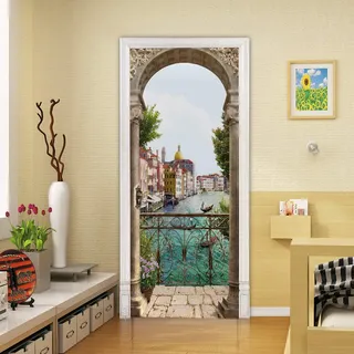 3D Türtapete Selbstklebend Türaufkleber - LANDSCHAFT - Tür Poster PREMIUM PVC Wasserfest Wandtattoo Für Schlafzimmer Wohnzimmer Tür Dekoration Tapete 77 x 200 cm