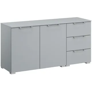 Novel Sideboard, Hellgrau, Kunststoff, 1 Fächer, 3 Schublade(n) Schubladen, 120x61x42 cm, Blauer Engel, Goldenes M, BQ - Bündnis für Qualität, Made in Germany, Typenauswahl, Beimöbel erhältlich, stehend, in verschiedenen Größen Holzdekoren erhältlich, Wohnzimmer, Kommoden & Sideboards, Sideboards