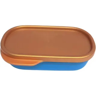 Tupperware to Go Lunchbox Clevere Pause 120ml Brotdose mit Trennwand Eco+ Schule Clevere Pause blau gold