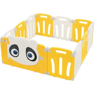 Laufgitter Baby Absperrgitter Panda Faltbar Krabbelgitter Laufstall Kunststoff
