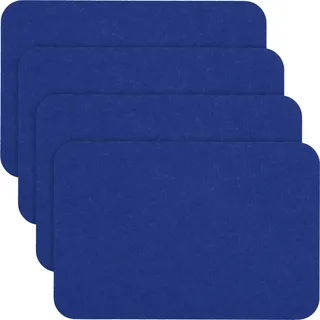 Erwin Müller Platzset Tischset "Beja" 4er-Pack, Filz Uni blau eckig | 30 cm x 45 cm