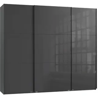 luma-home Schwebetürenschrank 22032 250 x 216 x 65 cm Anthrazit/Schwarz