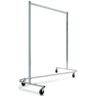 mobiler Garderobenständer Z-Rahmen, große Räder Kleiderständer mit 4 Lenkrollen, Maße: 1530x660x2030 mm