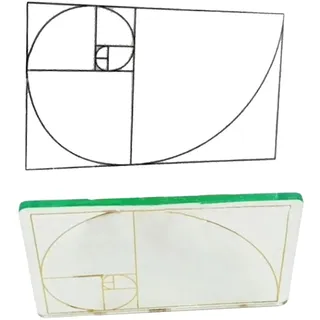 Murman Goldener Schnitt Sucher | Golden Ratio Viewfinder | Acryl Sucher Mit Goldenem Schnitt | Fi-bonacci Kompositionssucher Für Fotografie, Malerei, Zeichnung | Goldenes Dreieck Kompositionswerkzeug