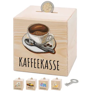 Bärenfreunde Personalisierte Kinderspardose, Spardose Junge, Mädchen | Holzspardose Kinder personalisiert, Taufgeschenke für Kind, Baby Geschenk Geburt, Holz Sparschwein mit Schlüssel