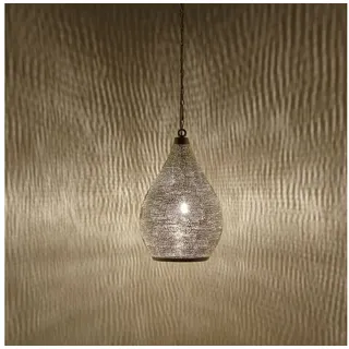 Casa Moro Deckenleuchten Orientalische Lampe marokkanische Hängeleuchte Naouma Sada D17 Silber, ohne Leuchtmittel, Kunsthandwerk aus Marokko EL2180 silberfarben