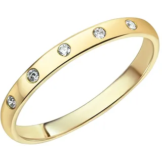 Fascination by Ellen K. Ring Gold mit 5x Zirkonia weiß