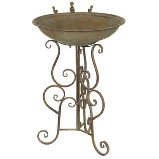 Moritz Vogeltränke Vogeltränke Grün-Braun 78 cm Standfuß Nostalgisches Design