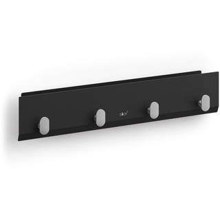 ZACK Schlüsselbrett Schlüsselleiste KANES 30 cm aus Edelstahl mit Ablage schwarz