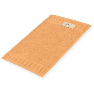 Casa Colori Gästehandtuch Uni, Frottier (1-St), Hohe Farbbrillanz, Einfache Pflege orange
