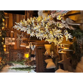 salcar Künstlicher Weihnachtsbaum Schnee 180 cm