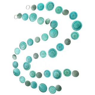 Boltze Capiz-Girlande Gus Mobile Windspiel  grün/blau
