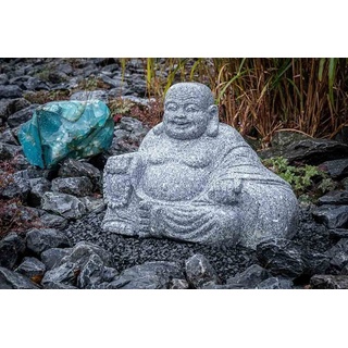 IDYL Gartenfigur IDYL Granit-Stein Figur Lachender Buddha, Granit – ein Naturprodukt – sehr robust – witterungsbeständig gegen Frost, Regen und UV-Strahlung. 60 cm
