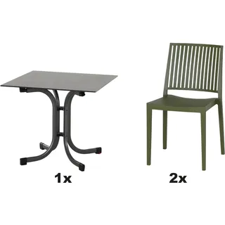 Siena Garden Urban Lights Set 3-tlg. Olive/Anthrazit