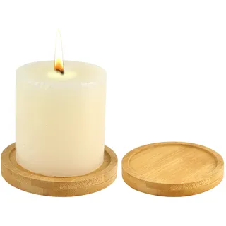 2 Stück Kerzenteller für Taufkerzen Kerzenteller Dekoteller für Deko Kerzen Tischdeko Untersetzer Kerze