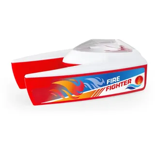 Lena 04714 Boaties Feuerwehrboot im Katamaran Stil ca. 17 cm, geeignet für Badewanne, Indoor und Outdoor, für Kinder ab 2 Jahren
