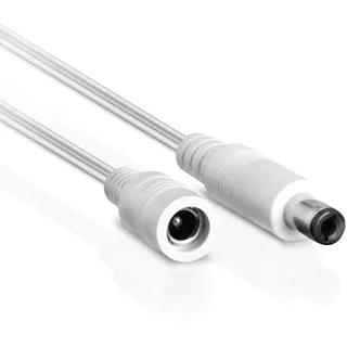 Wicked Chili 2,5m DC-Verlängerungskabel kompatibel mit Philips HUE Lightstrip Plus (White and Color Ambiance) V3 / V4 mit Bluetooth (Lila Verpackung) Verlängerung für Netzteil S020YM2400083 weiß