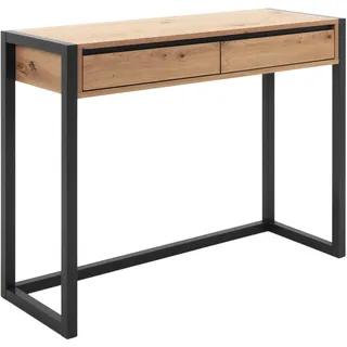 Newfurn Konsolentisch Anthrazit Wildeiche Schreibtisch Klein Vintage Industrial - 100x75x35 cm (BxHxT) - Computertisch Laptoptisch - Wohnzimmer Schlafzimmer Flur