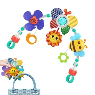 Baby-Spielbogen – Universelles Aktivitätsspielzeug zum Aufstecken (1 Stück) | Mobiles Babybett-Gerät, Stubenwagen-Reisezubehör, sensorische Wiegen-Hängestange für Pack-and-Play-Geschenke für un