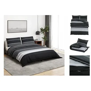 vidaXL Bettwäsche Set Schwarz/Weiß 200 x 220 cm