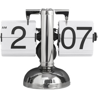 Tyenaza Flip-Schreibtischuhr, Digitale Flip-Down-Uhr, Retro-Minimalist-Einfuß-mechanische Auto-Flip-Clock-Schreibtischuhr Für Das Wohnzimmer zu Hause(Weiss)