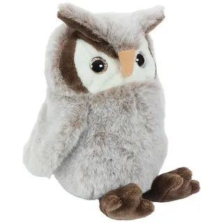 Plüschtier Eule grau, 15 cm, Eulen Uhu Stofftiere Kuscheltiere Vogel Vögel Greifvögel - Grau