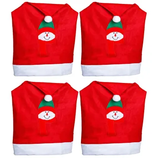 Novaliv Stuhlhussen Rot 4er Set