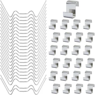 50 Stück Gewächshaus-Edelstahl-Glas-Clips, Scheibenfensterbefestigungen, 25 Stüc
