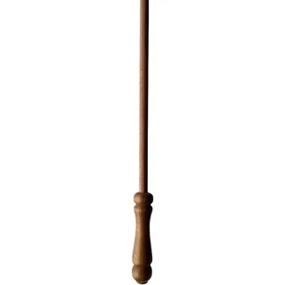 TENDAGGIMANIA Schleuderstab Gardinenstange aus Holz - 125 cm - Gardinenschienen, Scrollen des Vorhangs - Farbe: Ulme